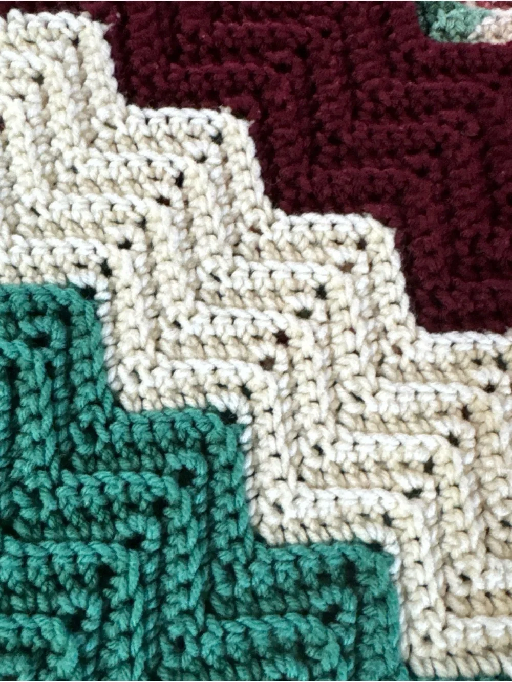 Handmade cozy chevron